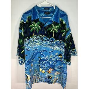 Koman Men's Tropical Short Sleeve Button Down Shirt Size XXL